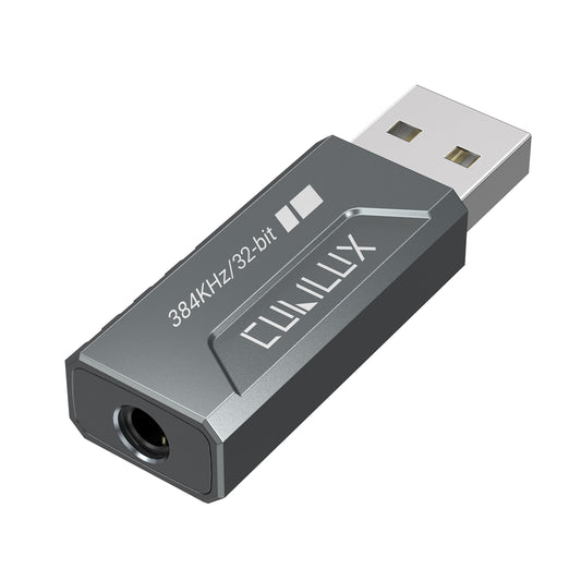USB to 3.5mm Audio Adapter, Hi-Res 384KHz/32-bit USB A DAC Dongle