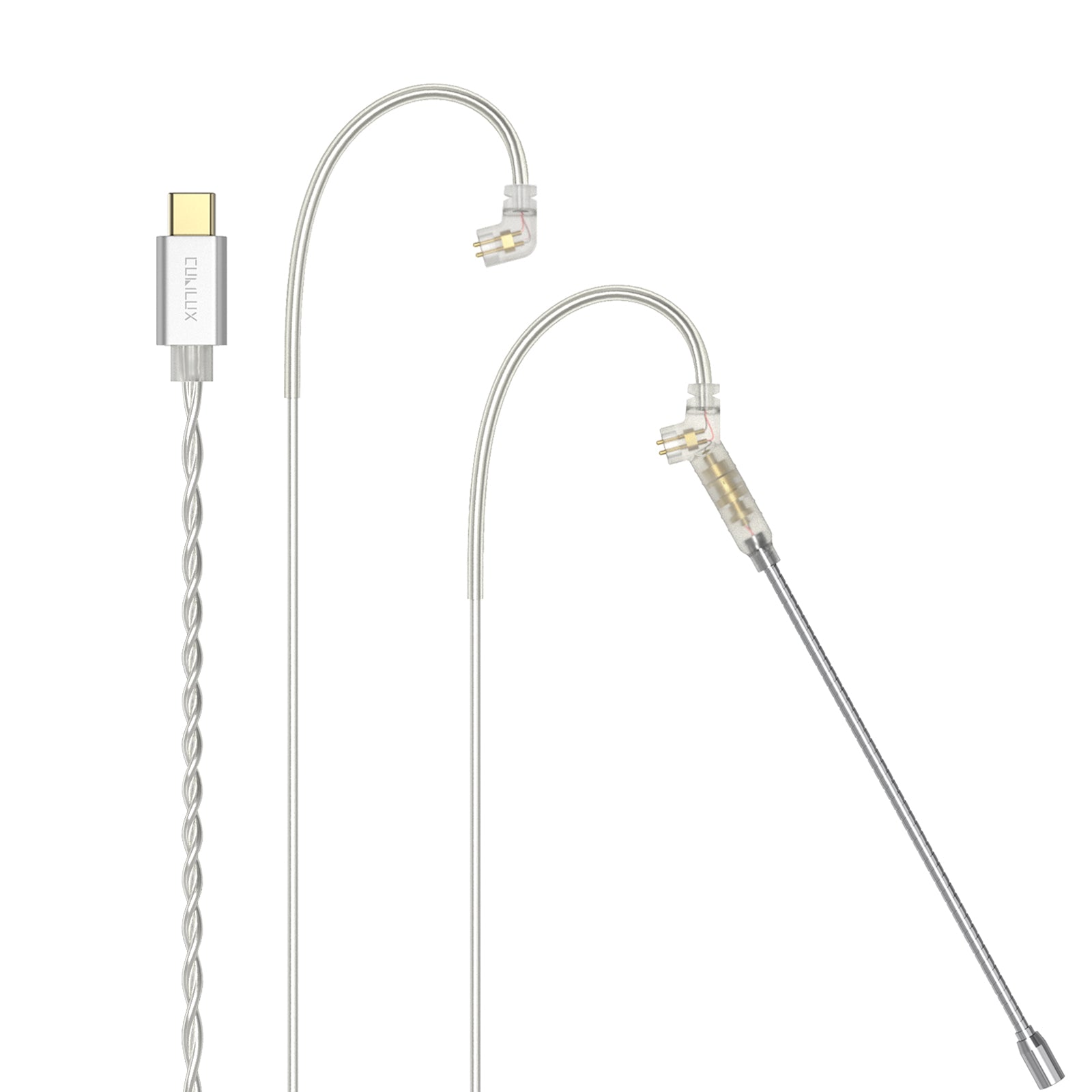 USB Type C 2-Pin 0.78mm IEM Cable with Microphone – Cubilux