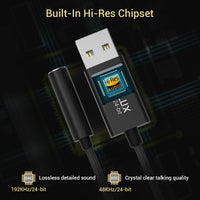 USB A to 3.5mm Jack Adapter-4FT