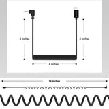 Coiled USB C to TRS Microphone Cord