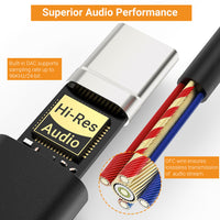 USB C Headphone Adapter with DAC-2 PACK