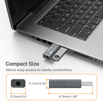 USB to 3.5mm Audio Adapter, Hi-Res 384KHz/32-bit USB A DAC Dongle
