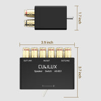 Cubilux 2-Channel Speaker Switcher Selector Box