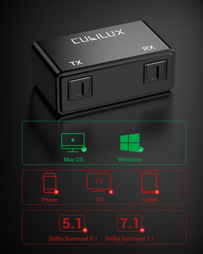UCSTR-B3 USB A to SPDIF Input Output 2-in-1 Converter