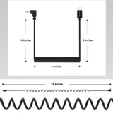 Coiled USB C Stereo Aux Cord