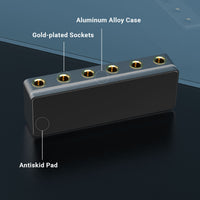6.35mm 5 Ways Audio Splitter-GRAY