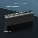 6.35mm 5 Ways Audio Splitter-GRAY