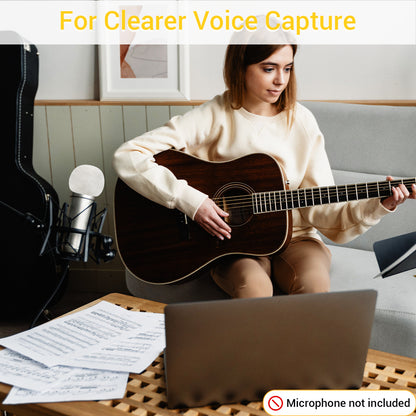 1 Pack White Microphone Furry Windscreen