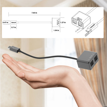 USB C to 2-Way SPDIF Optical Audio Splitter