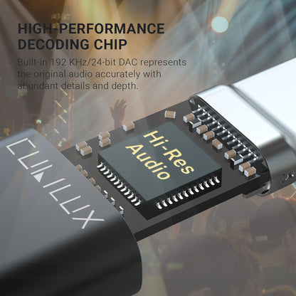 Hi-Res USB C Headphone Adapter-Black