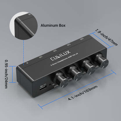 4-Way Headphone Amplifier 3.5mm