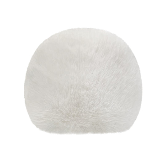 1 Pack White Microphone Furry Windscreen
