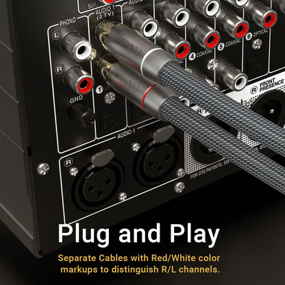 Dual RCA Male to Male AUX Cable