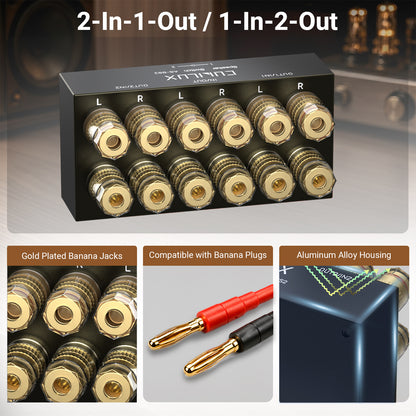 AS-BS2 Speaker Selector Switch Box, 2 Way A/B Amp Switcher
