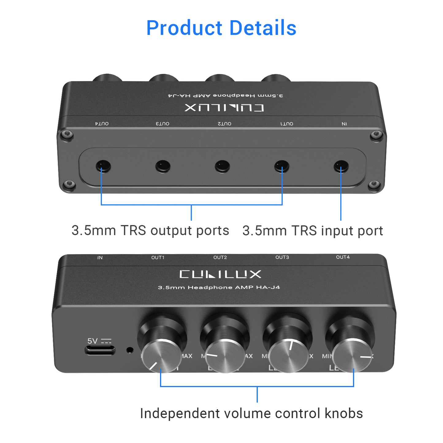 4-Way Headphone Amplifier 3.5mm