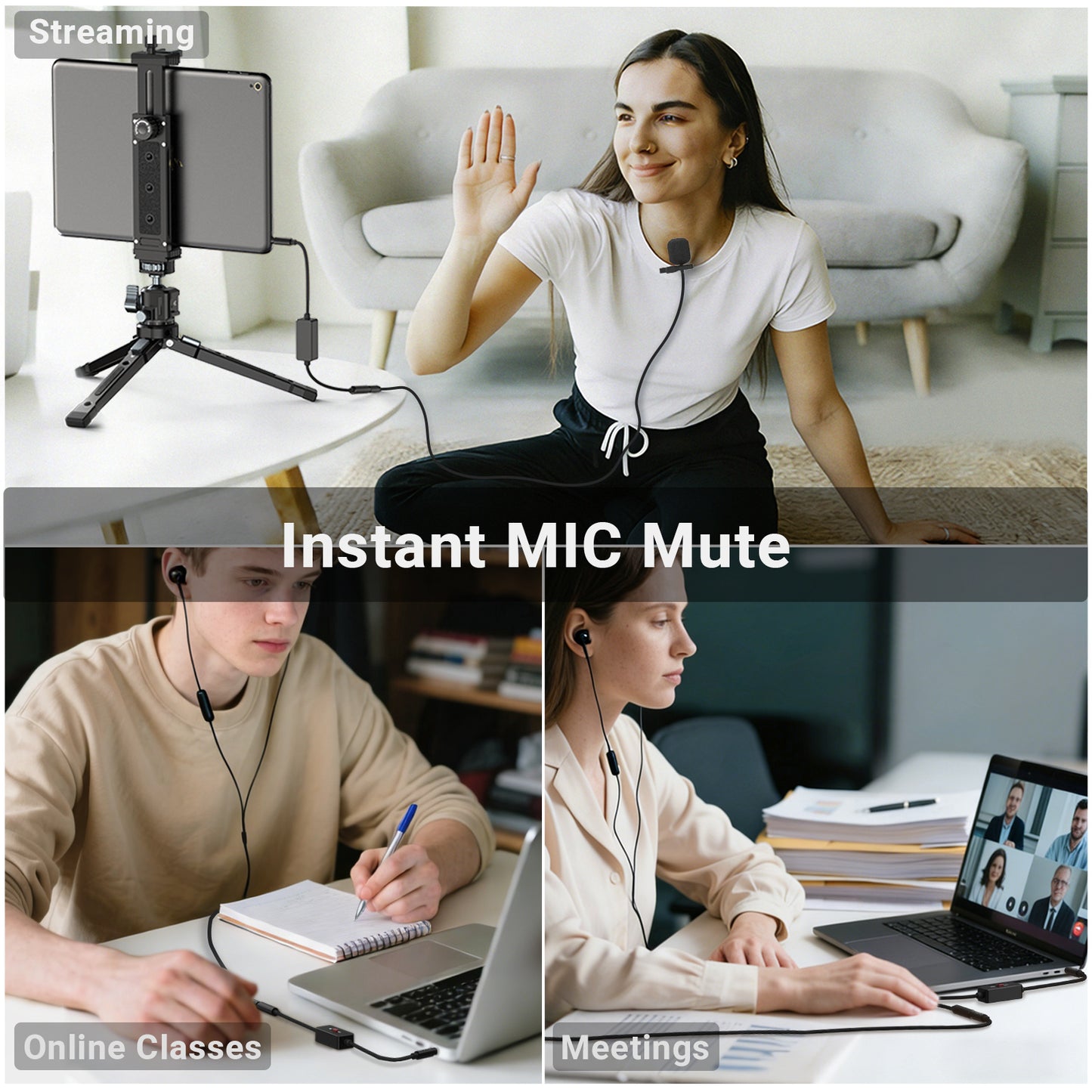 3.5mm TRRS Microphone Mute Switch Adapter