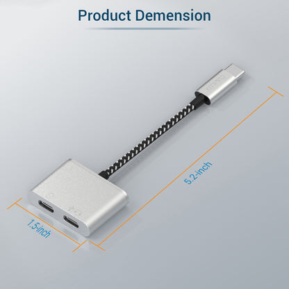 USB C to Dual USB C Splitter