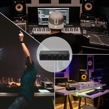 4-Way XLR Audio Passive Splitter