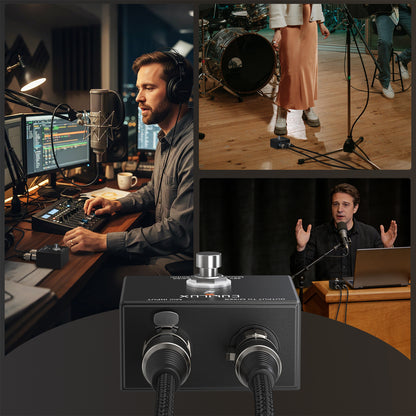 MMX-3 XLR Footswitch Mute Switch for 48V Condenser Microphone