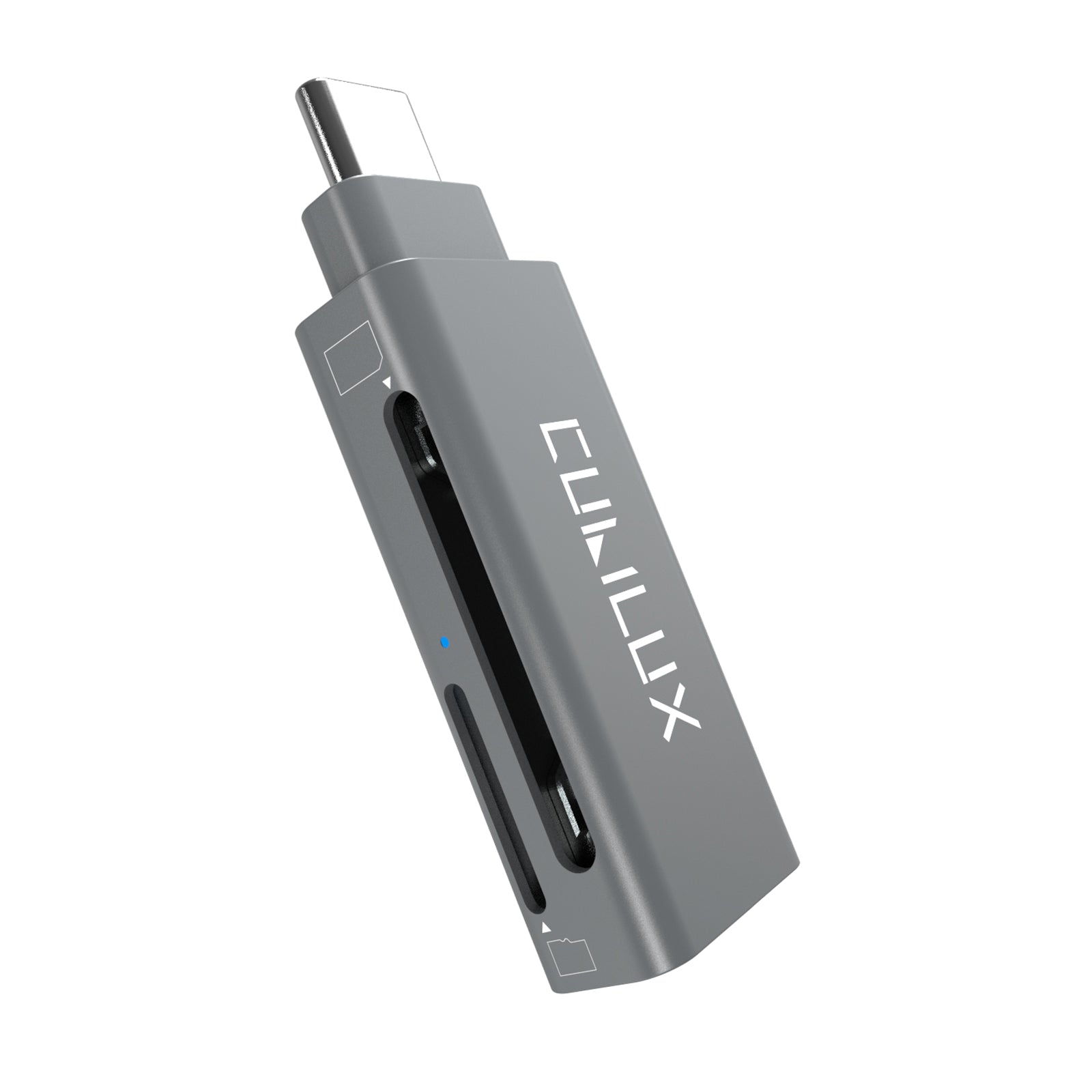 2 in 1 USB Type C SD Card Reader Gray Cubilux 2-in-1-usb-type-c-sd-card-reader-gray-cubilux