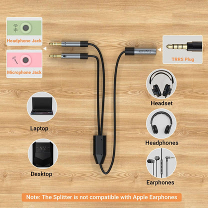 3.5mm Aux MIC Splitter