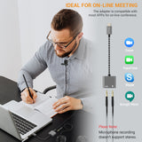 USB C to 2*3.5mm Audio&MIC Splitter-GRAY