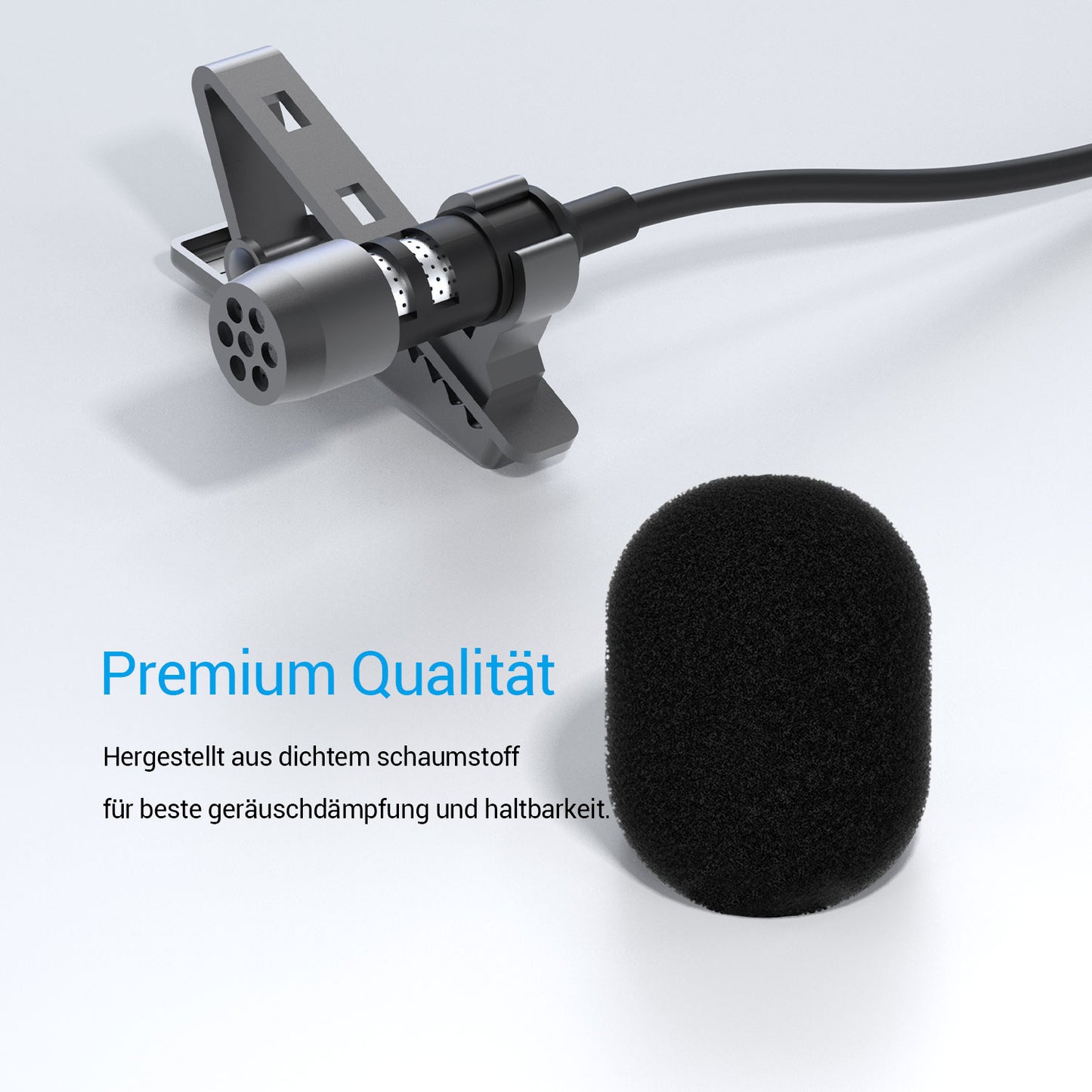 Furry Windscreen & Foam Cover Set for Lavalier Lapel Microphone-5 Pack