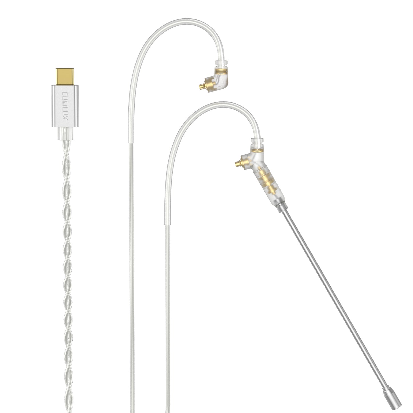USB C MMCX Cable with Boom MIC