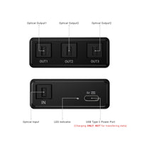1-to-3 SPDIF/Toslink Optical Audio Splitter