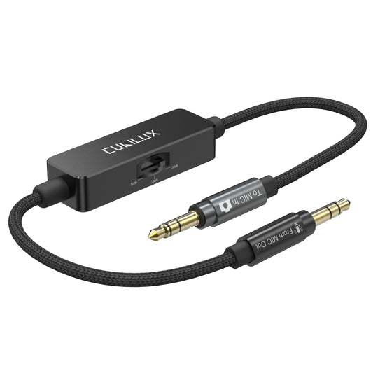 3.5mm TRS Line to Microphone Attenuator Cable(3 Level)