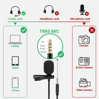 3.5MM TRRS Omnidirectional Lavalier Microphone