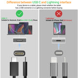 USB C to 2*3.5mm Audio&MIC Splitter-GRAY