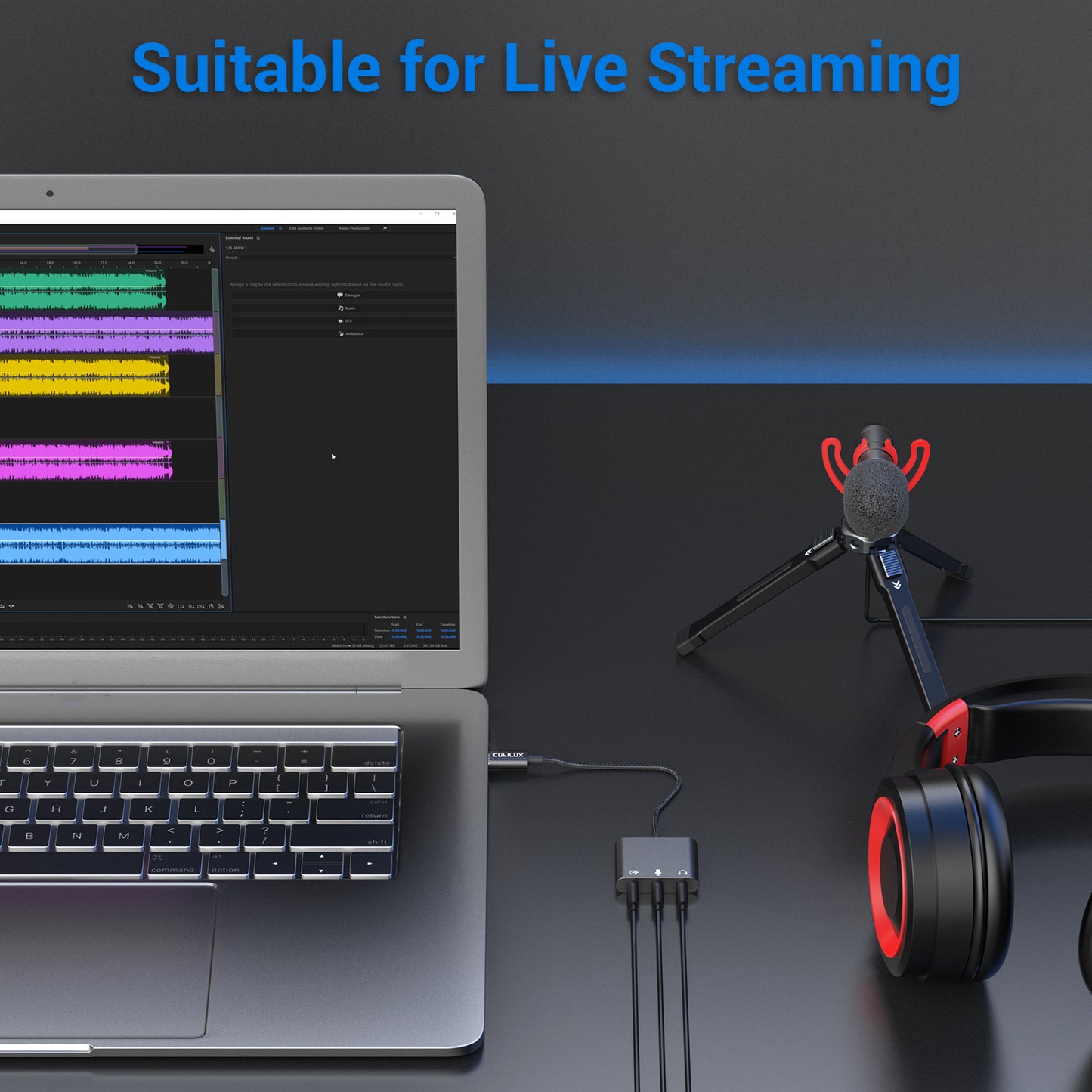 USB C to 3.5mm Adapter for Live Streaming