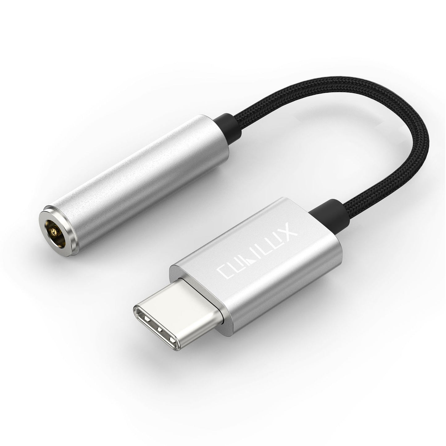 USB C Headphone Adapter with DAC-Silver