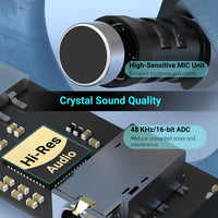 USB A Microphone with 3.5mm Headphone Jack